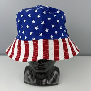 American Flag Unisex Bucket Hat Patriotic Stars Stripes USA United States